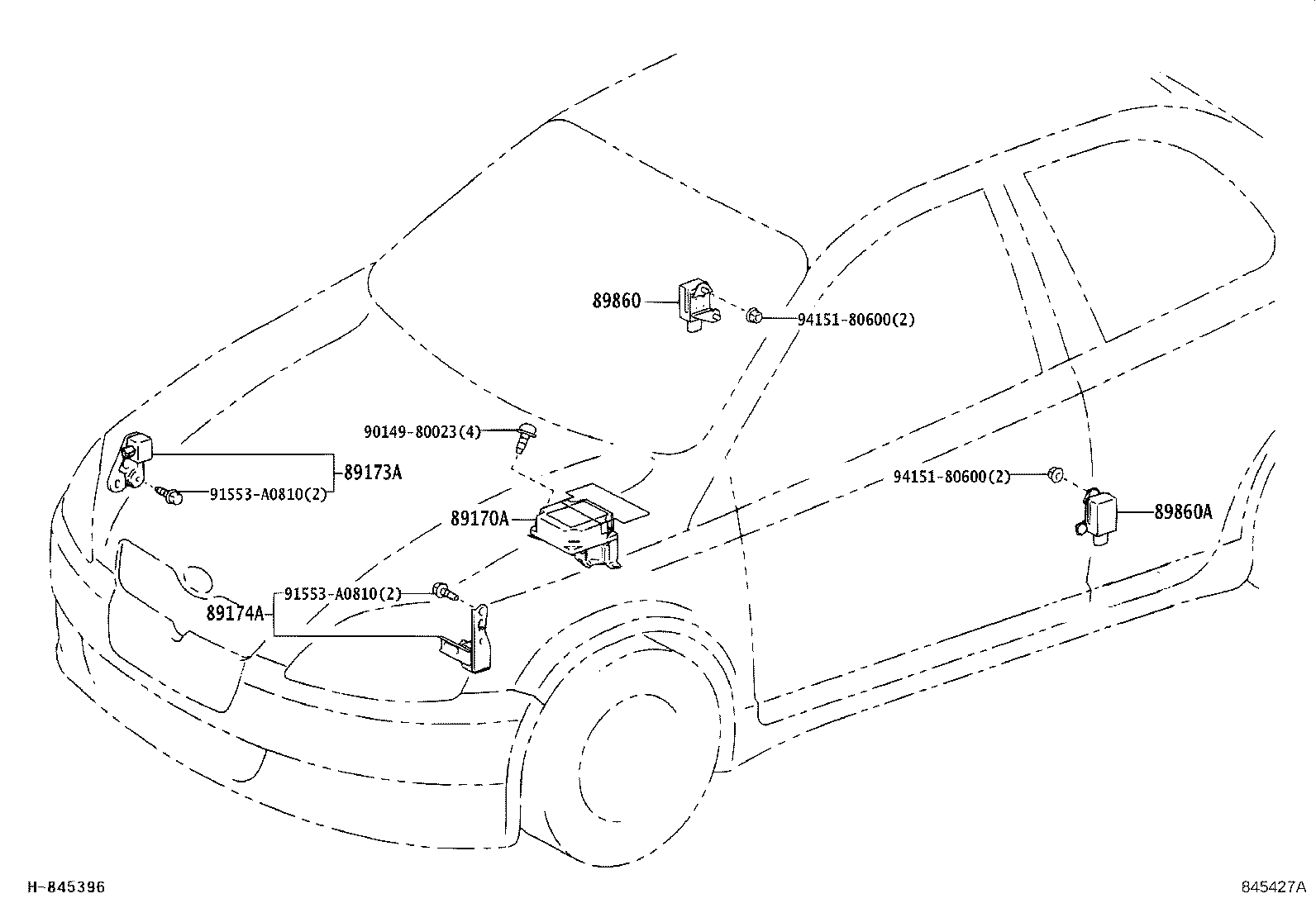 89170-52010 COMPUTER ASSY, AIR BAG product image