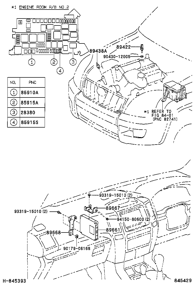 89667-60240 BRACKET, ENGINE CONTROL COMPUTER product image