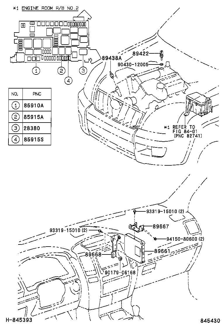 89667-60240 BRACKET, ENGINE CONTROL COMPUTER product image