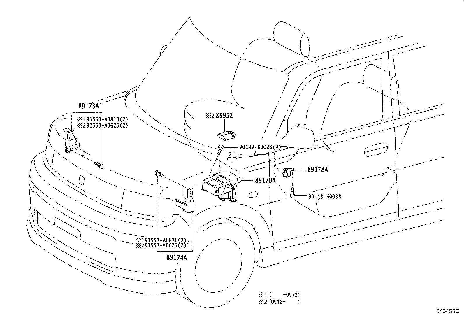 89170-52860 COMPUTER ASSY, AIR BAG product image
