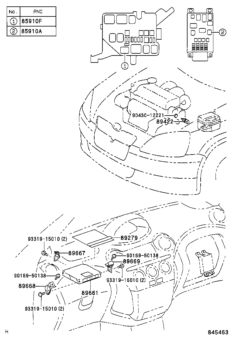 89661-0D091 COMPUTER, ENGINE CONTROL product image