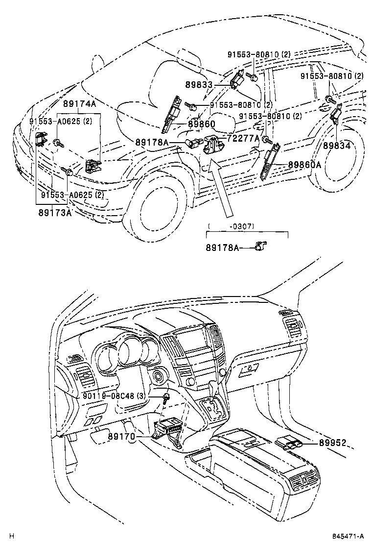 89170-48070 SENSOR ASSY, AIR BAG product image