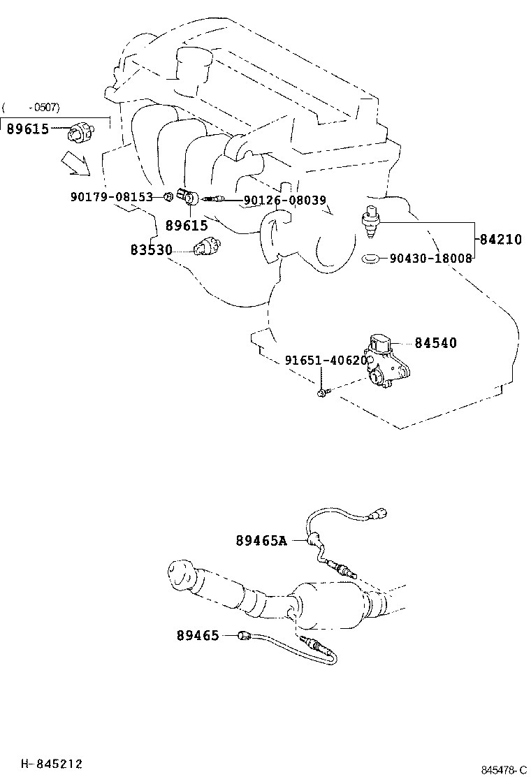 Toyota 89245-52010 SENSOR, STEERING