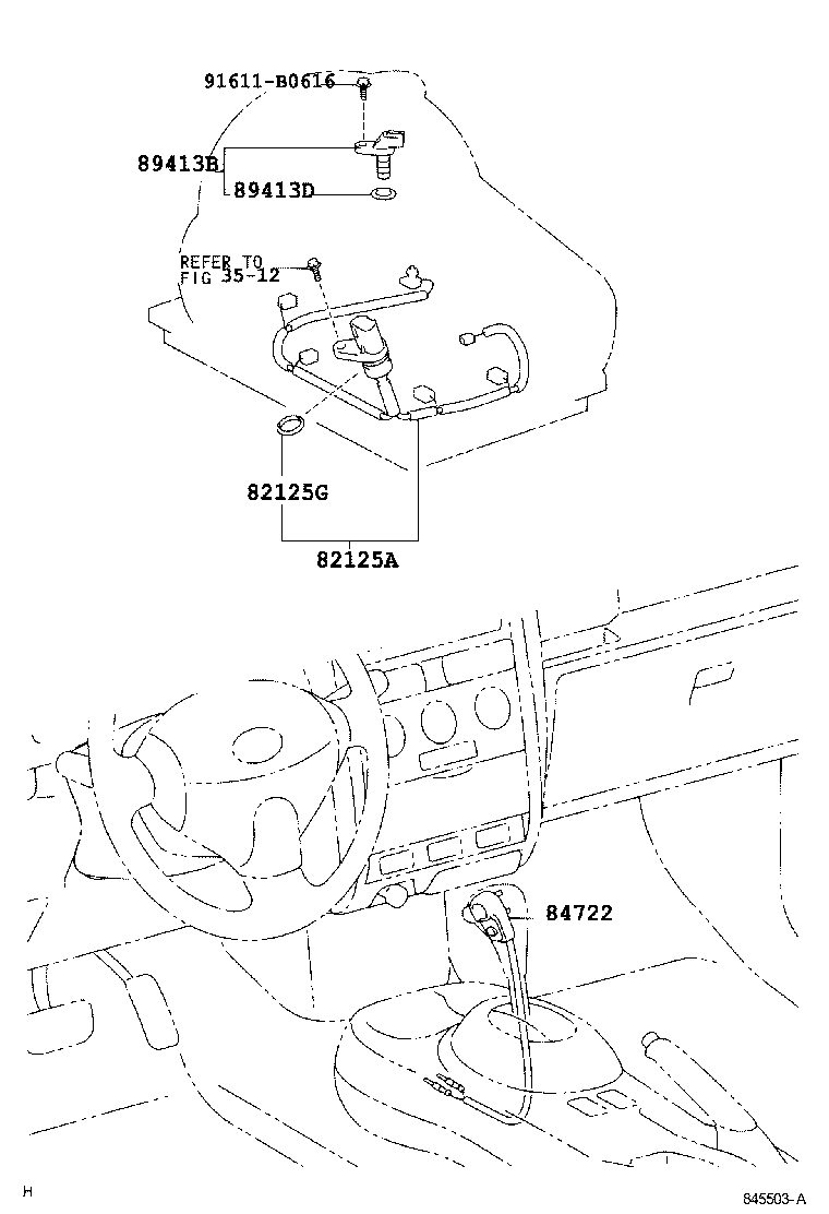 Toyota 84722-52090-B0 SWITCH, TRANSMISSION CONTROL