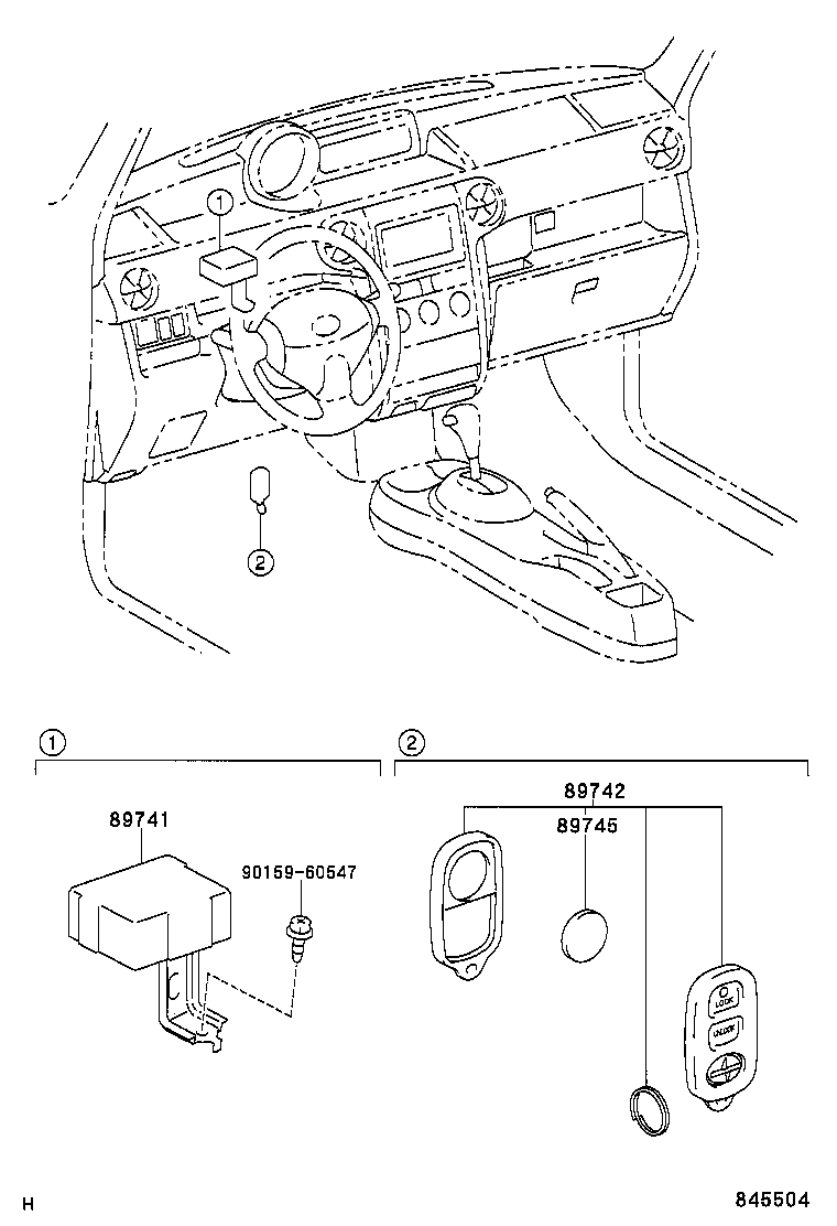 89741-52200 RECEIVER, DOOR CONTROL product image