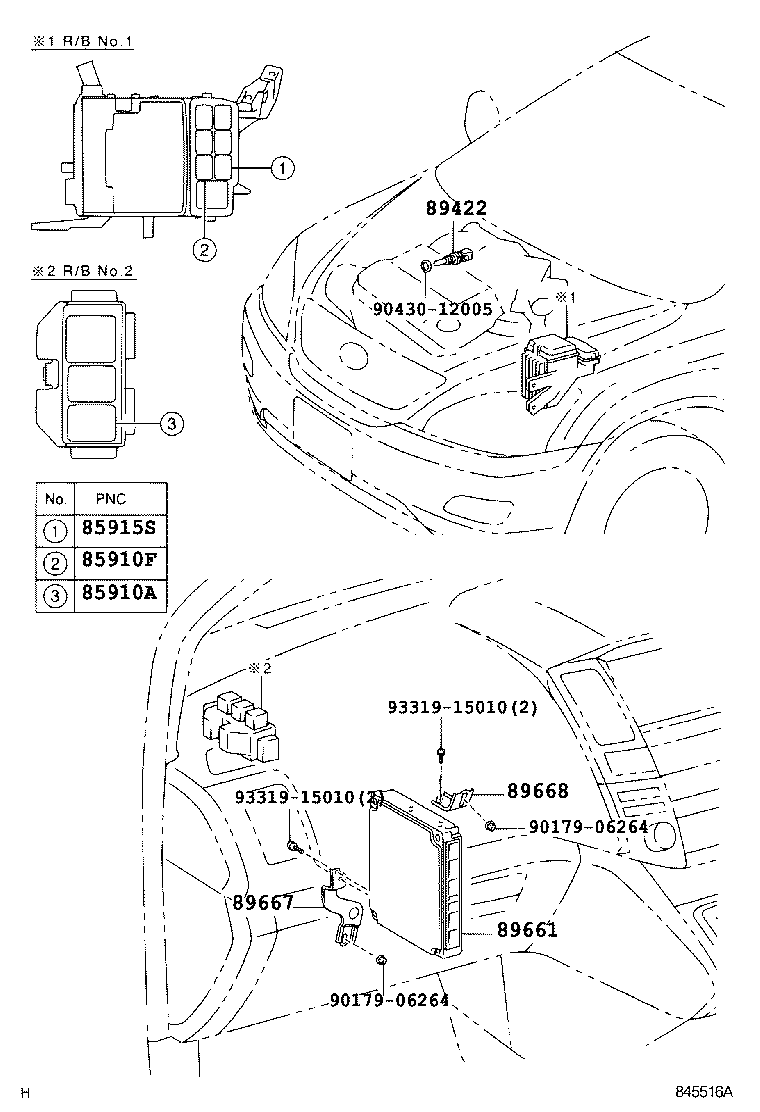 89667-48050 BRACKET, ENGINE CONTROL COMPUTER product image
