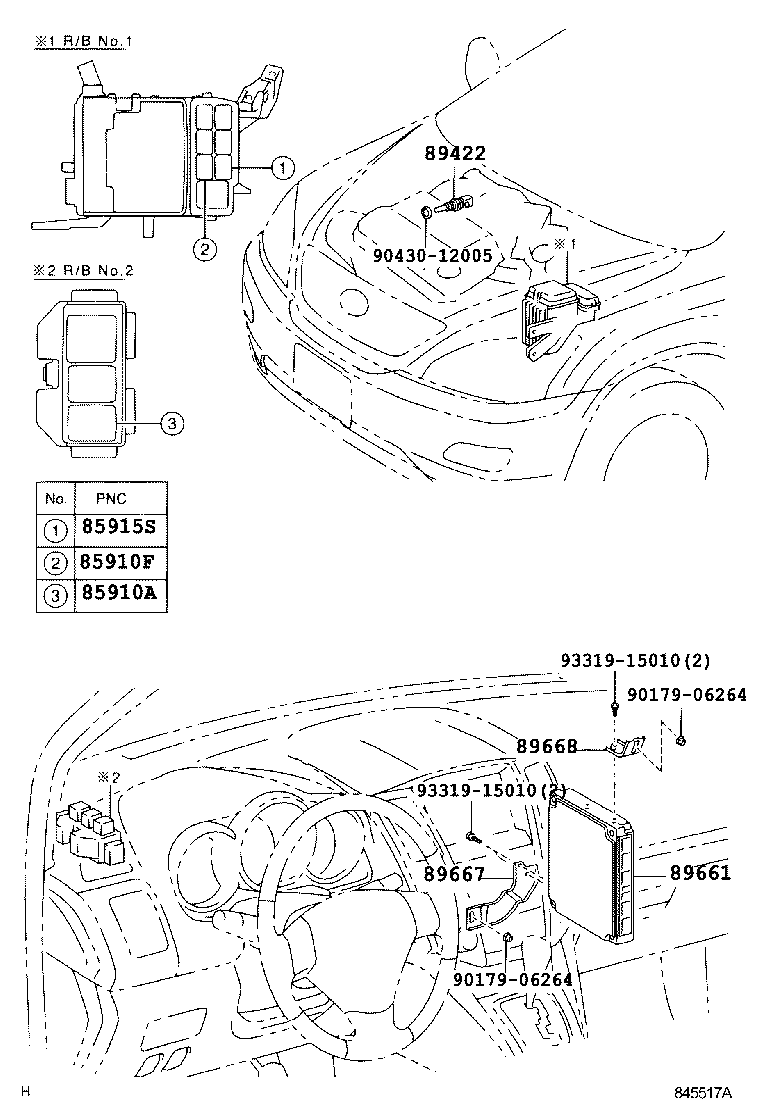 89667-48050 BRACKET, ENGINE CONTROL COMPUTER product image