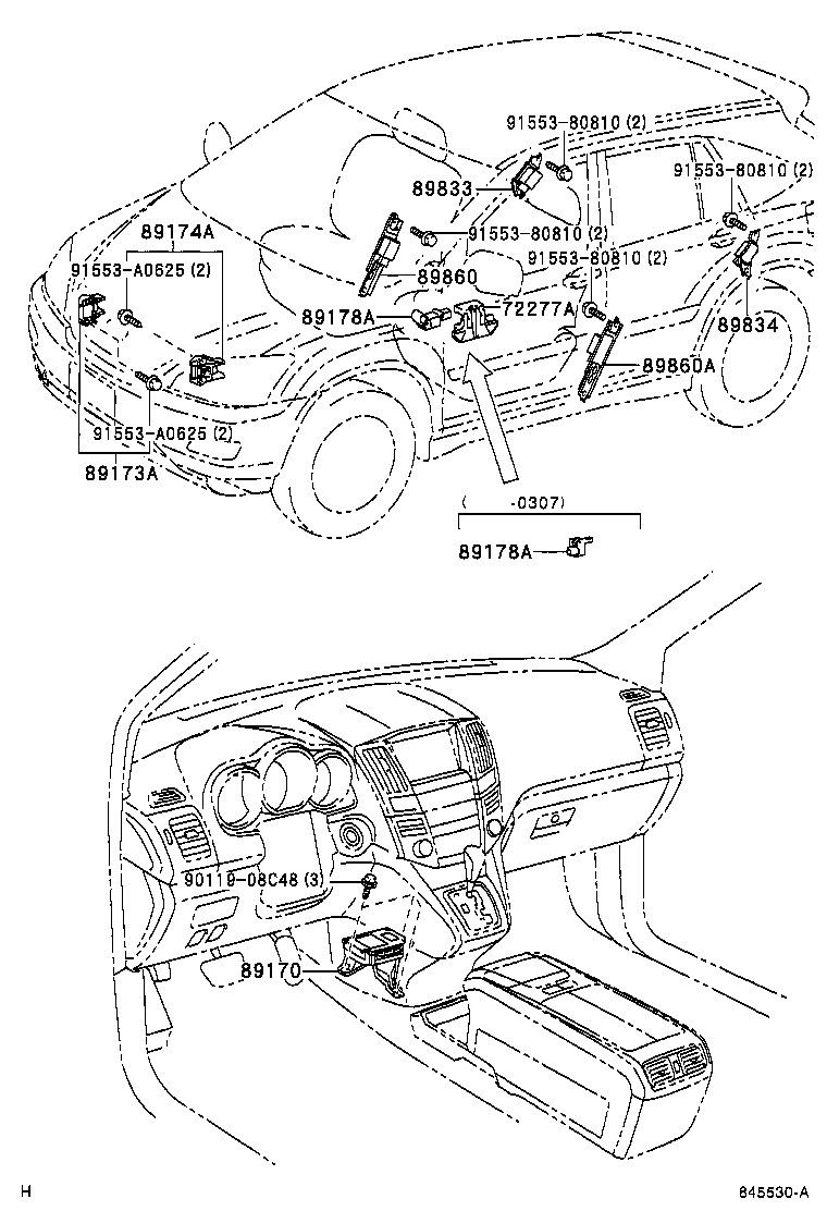 89173-49295 SENSOR, AIR BAG, FRONT RH product image