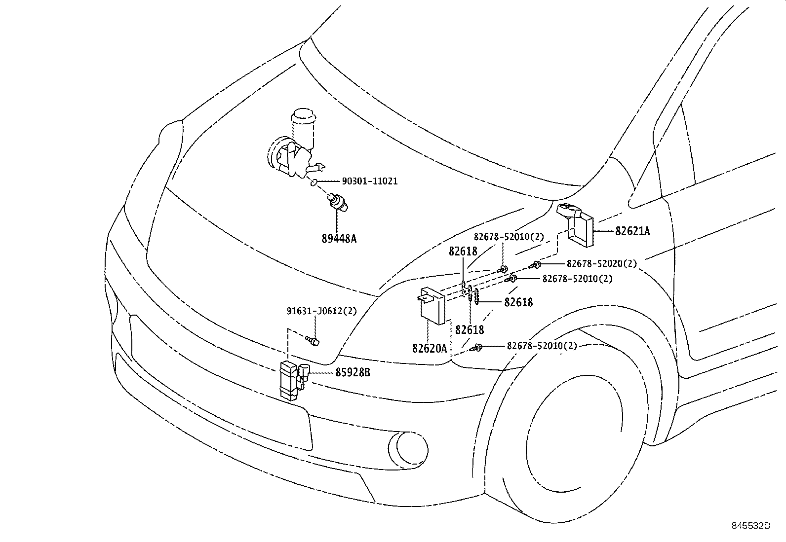 89245-44010 SENSOR, STEERING product image