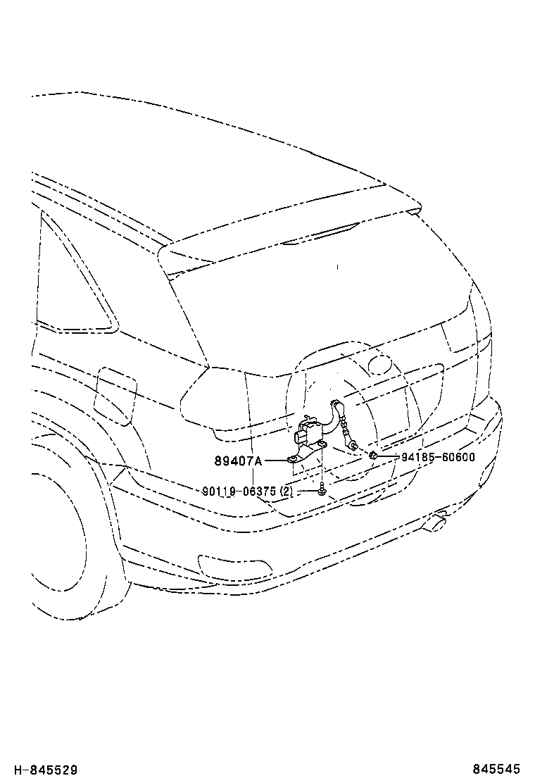 89407-48030 SENSOR SUB-ASSY, HEIGHT CONTROL, REAR RH product image