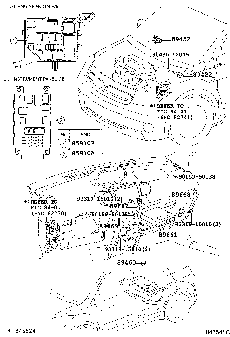 Toyota 89668-52170 BRACKET, ENGINE CONTROL COMPUTER, NO.2