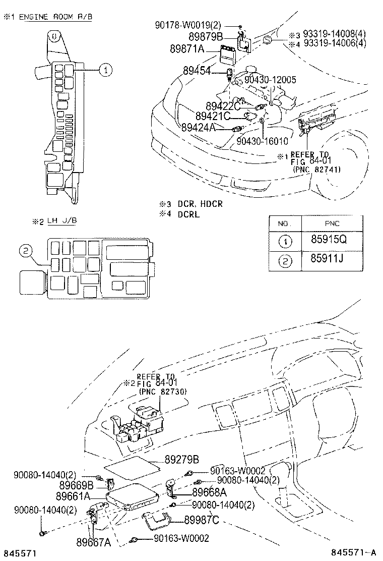 89667-02100 BRACKET, ENGINE CONTROL COMPUTER, NO.1 product image