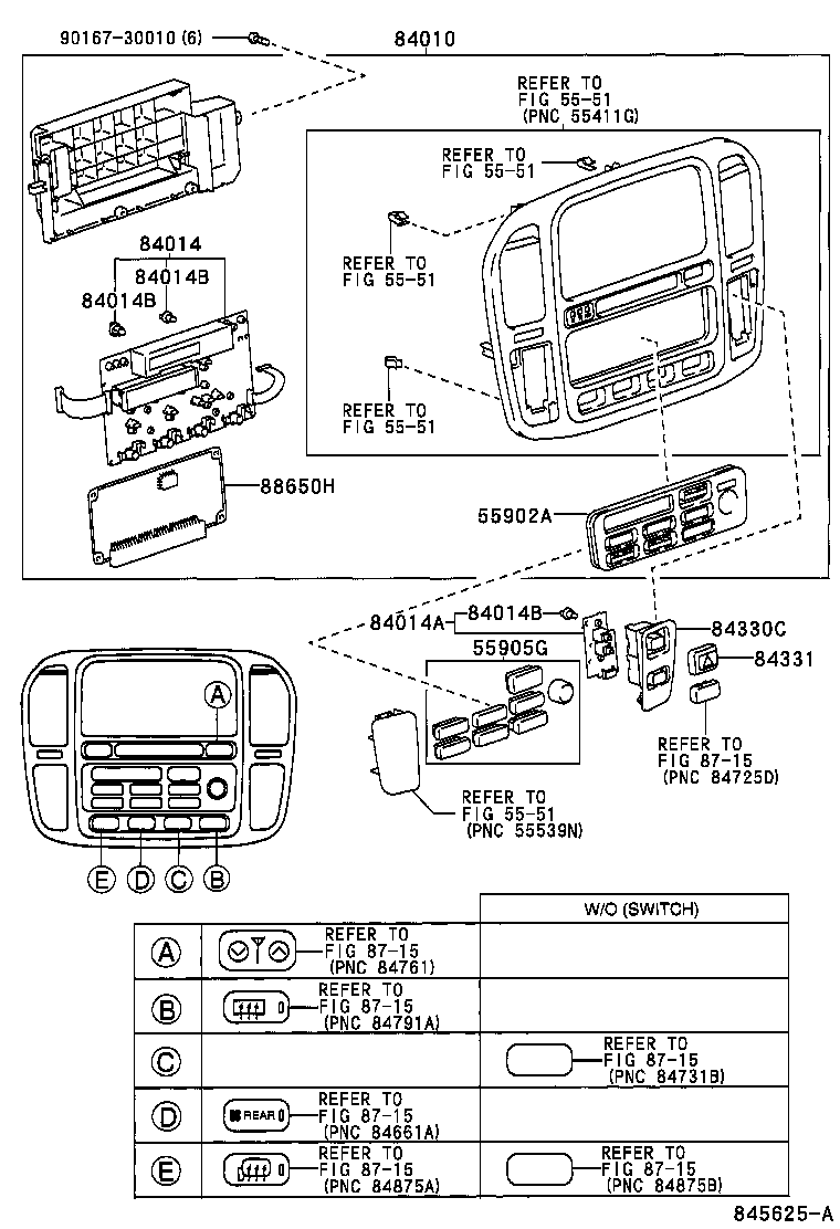 55905-60280 KNOB SUB-ASSY, CONTROL product image