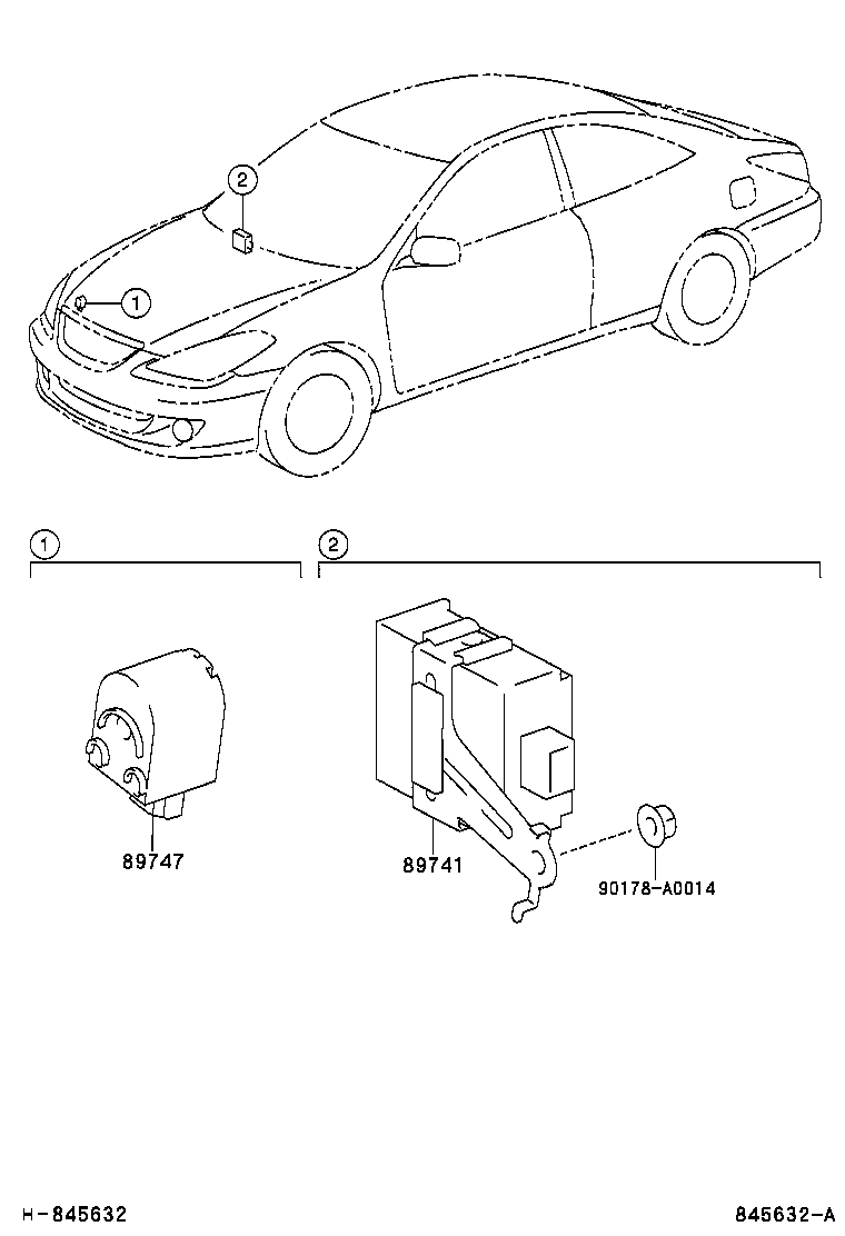 Toyota 89741-AA030 RECEIVER, DOOR CONTROL