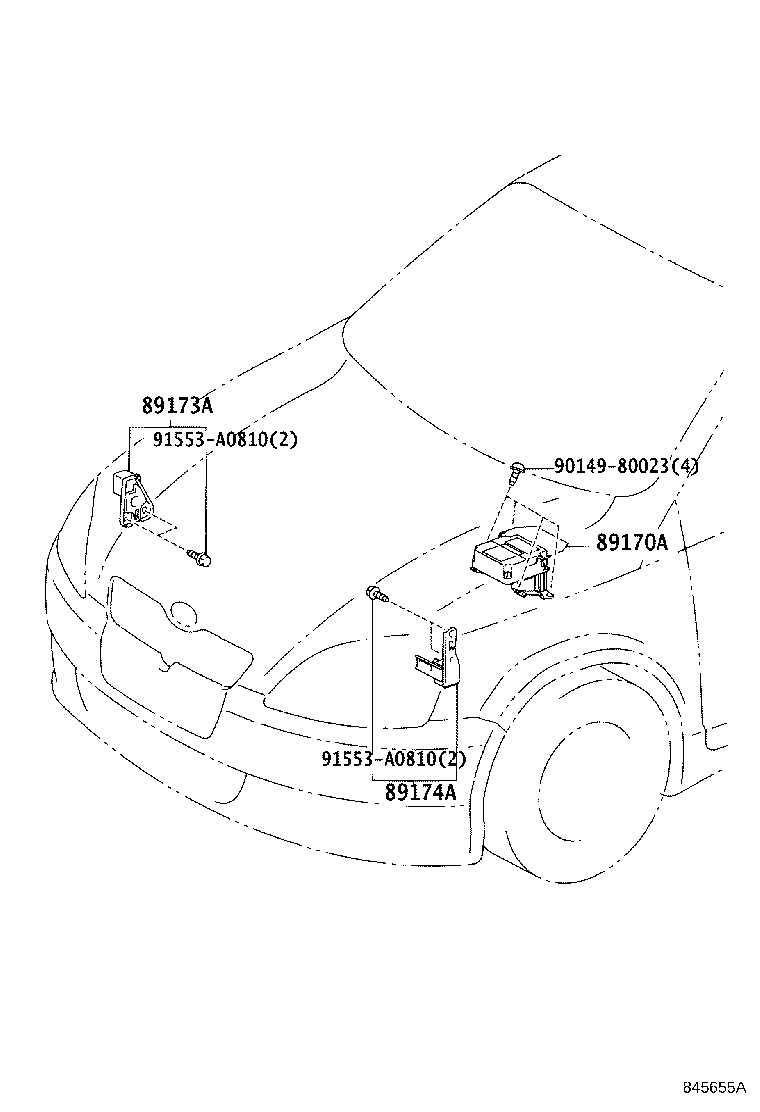 89170-52590 COMPUTER ASSY, AIR BAG product image