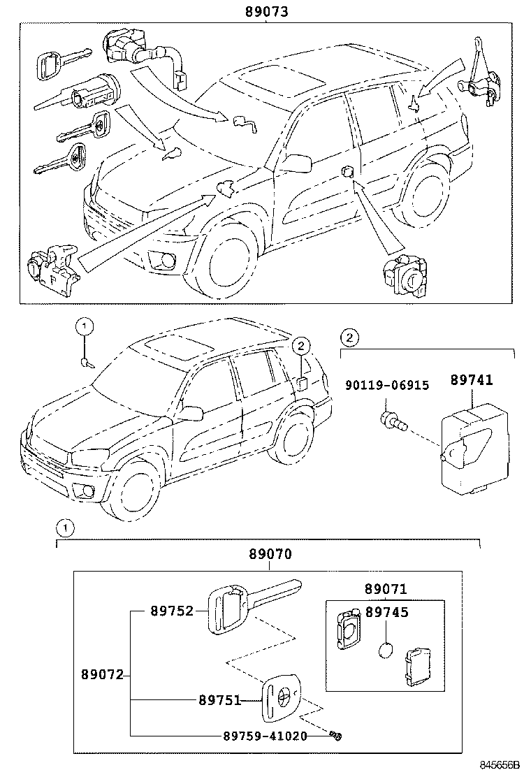 89741-42130 RECEIVER, DOOR CONTROL product image