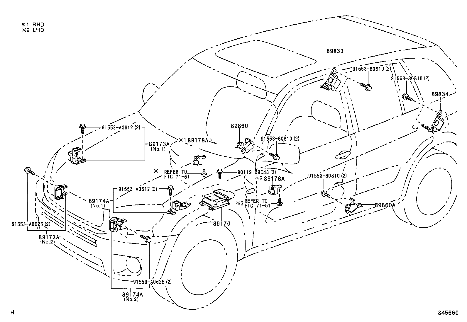 89173-49245 SENSOR, AIR BAG, FRONT RH product image