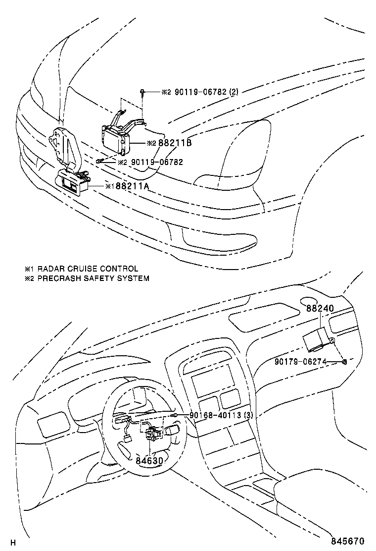 88210-50071 SENSOR ASSY, MILLIMETER WAVE RADAR product image