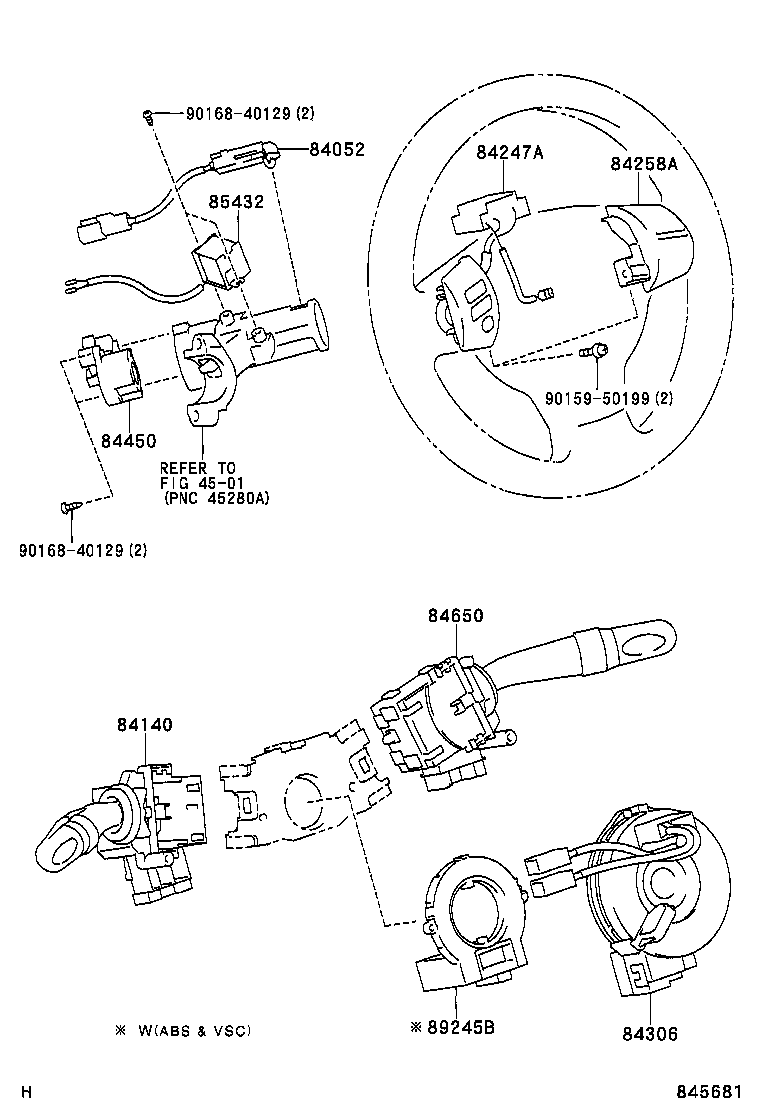 84652-42120 SWITCH ASSY, WINDSHIELD WIPER product image