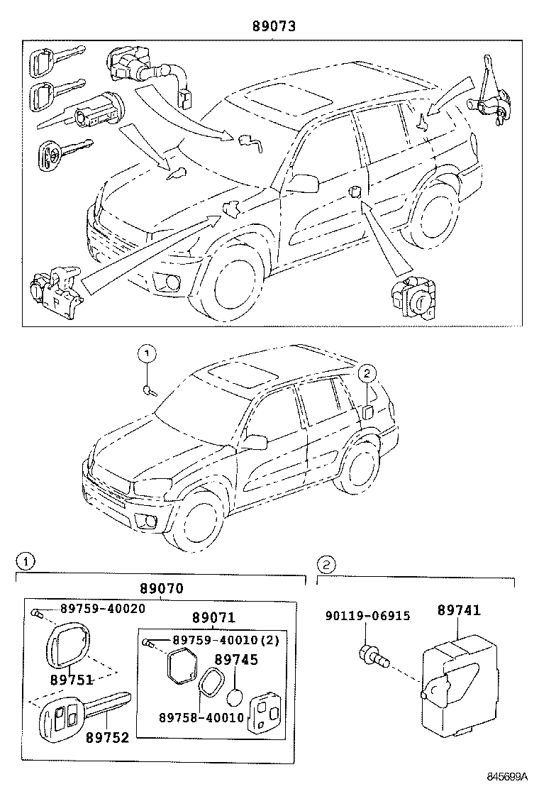 89741-42150 RECEIVER, DOOR CONTROL product image