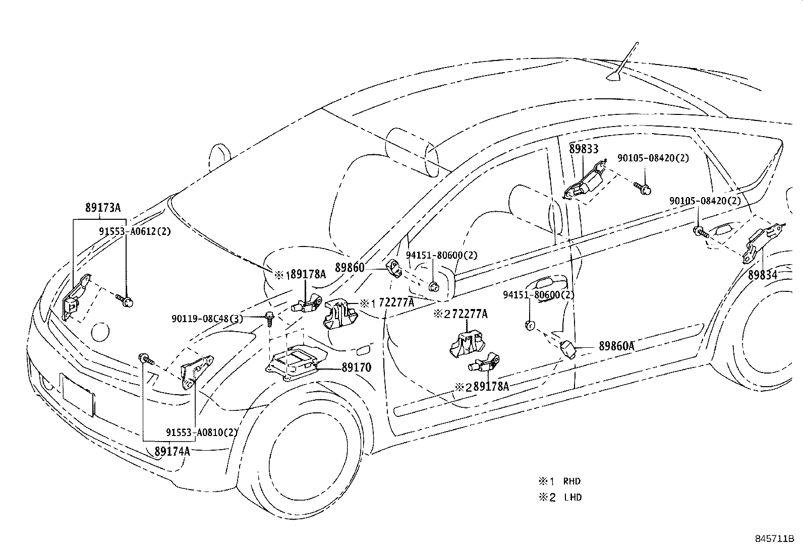 72277-33010 PROTECTOR, SEAT SLIDE POSITION SENSOR product image