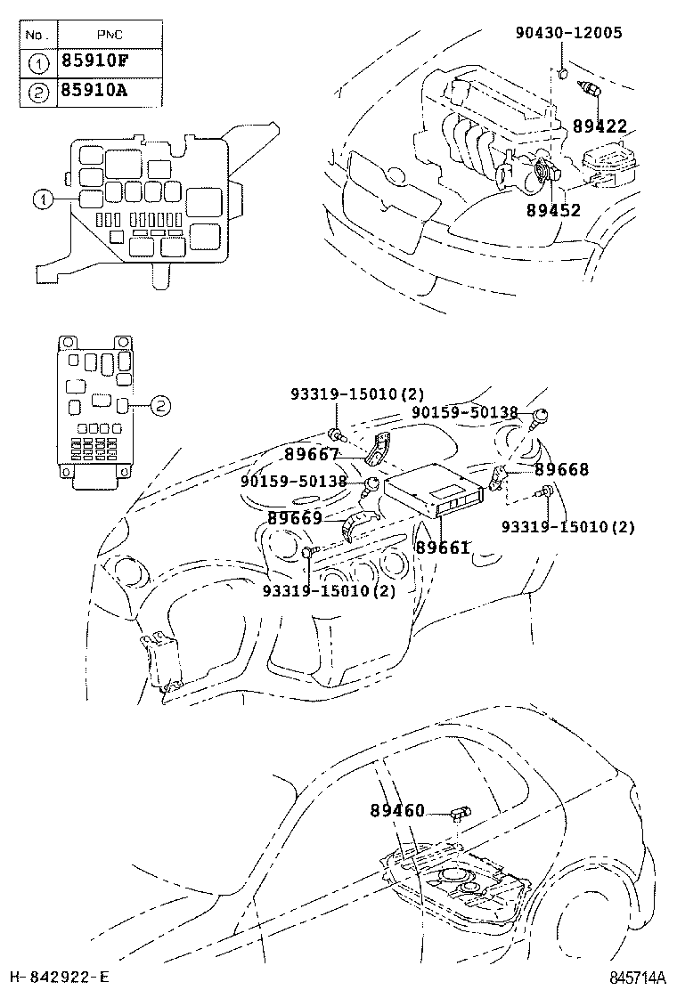 Toyota 89422-16010 SENSOR, WATER TEMPERATURE (FOR E.F.I.)