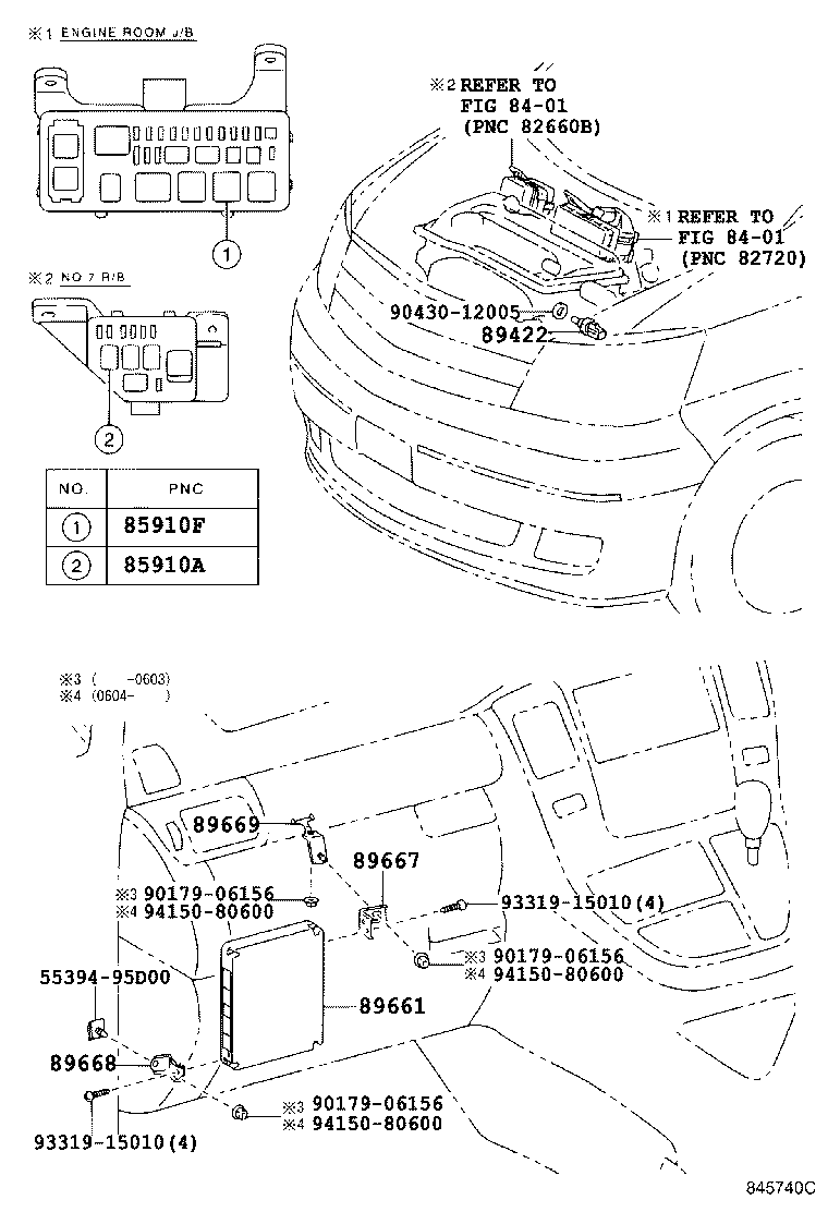 89669-58020 BRACKET, ENGINE CONTROL COMPUTER, NO.3 product image