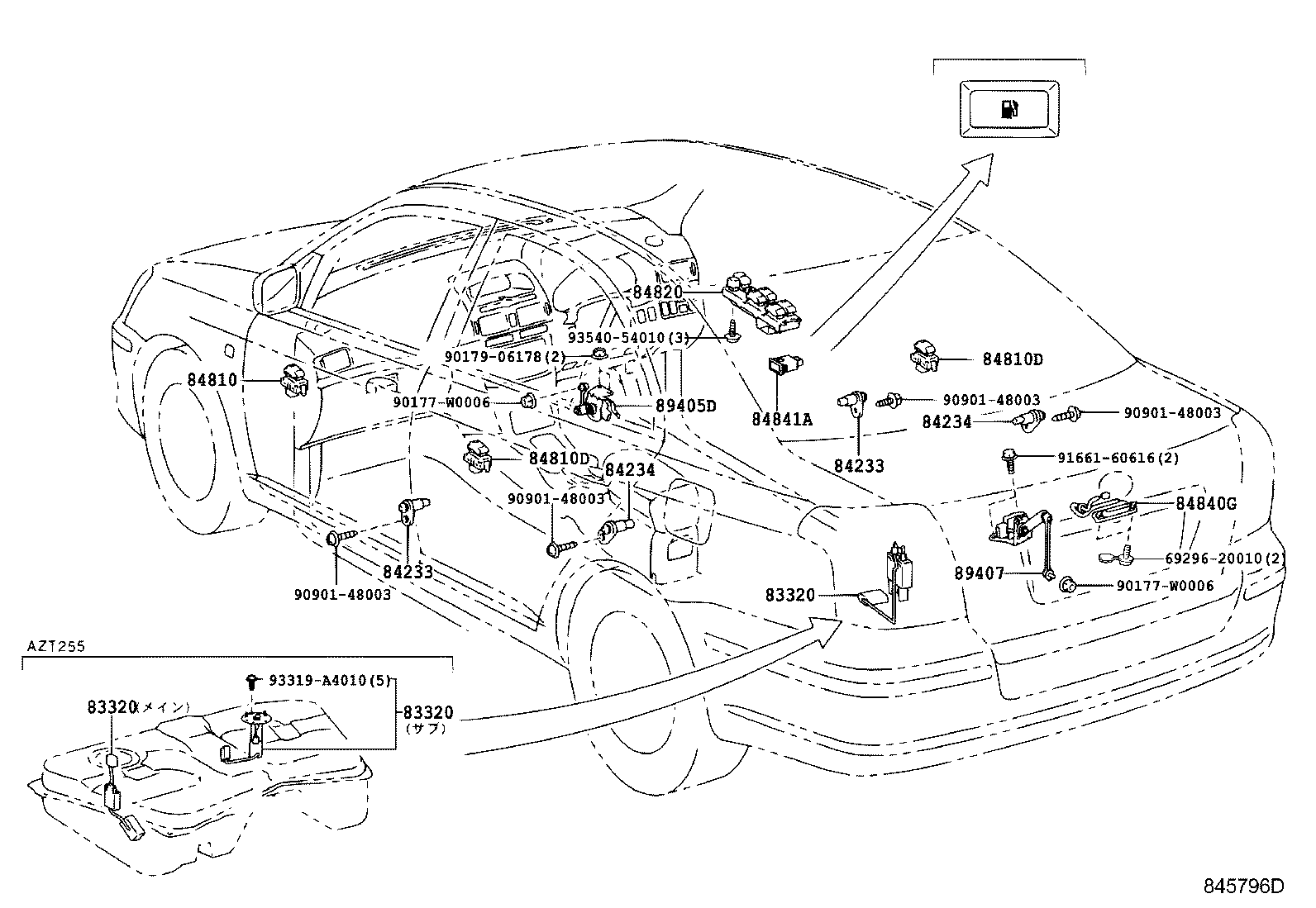 83320-80421 GAGE ASSY, FUEL SENDER product image