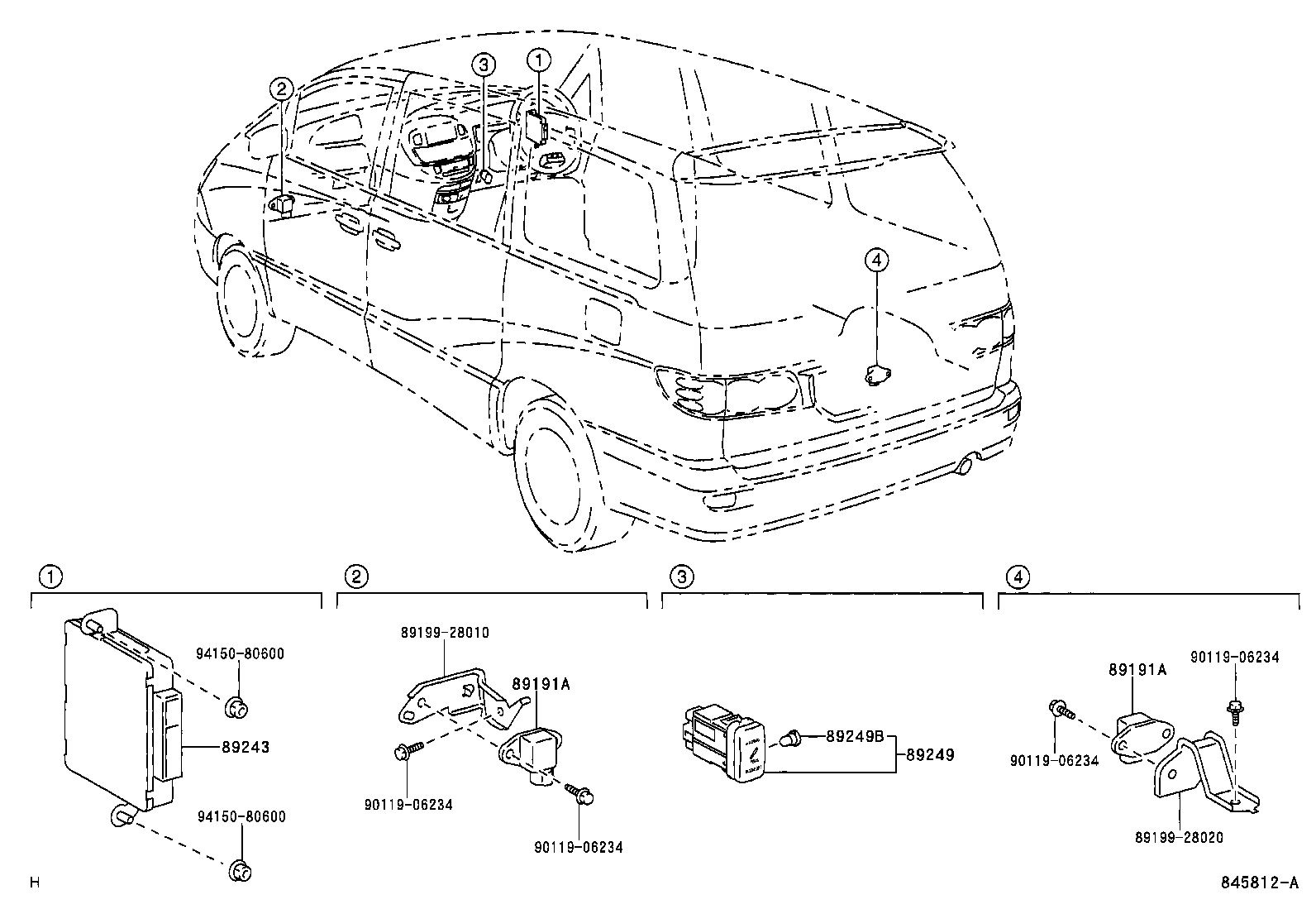 89249-28040 SWITCH, ABSORBER CONTROL product image