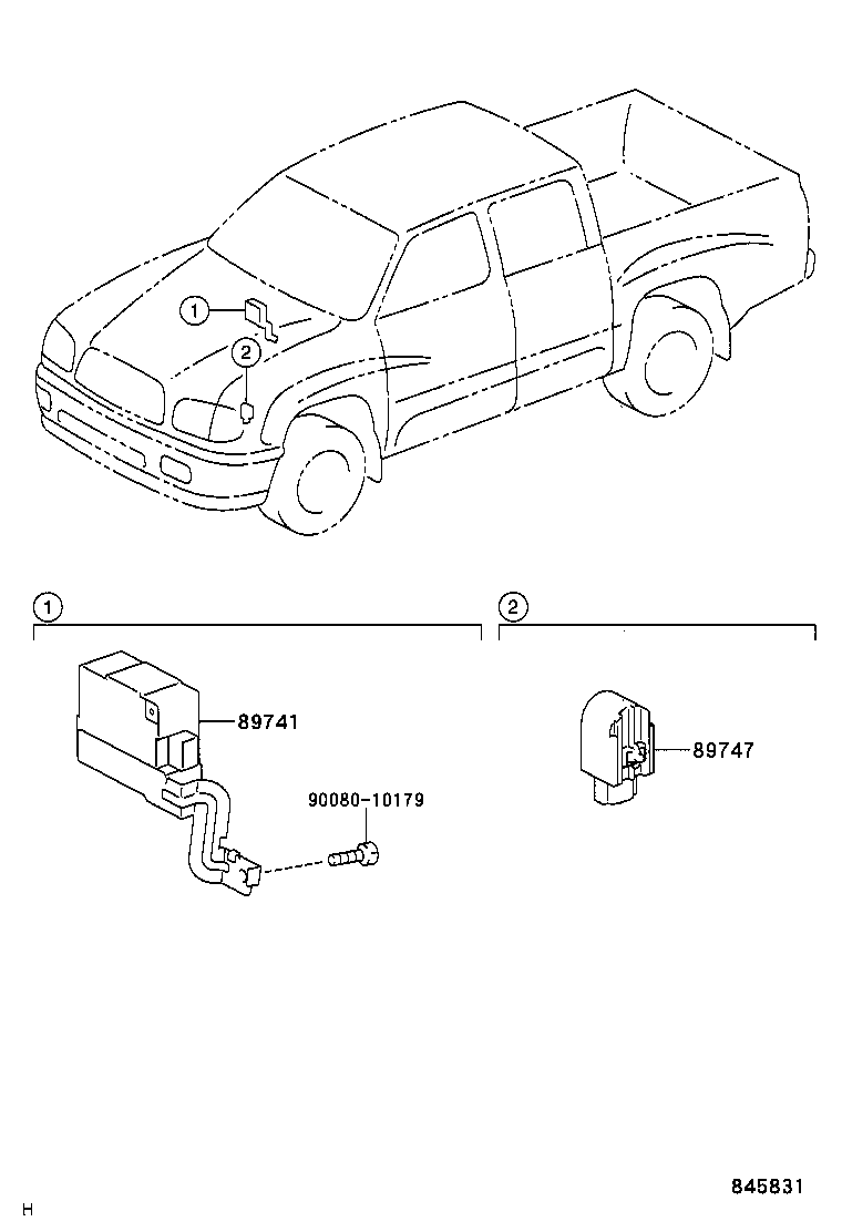 89741-0C020 RECEIVER, DOOR CONTROL product image