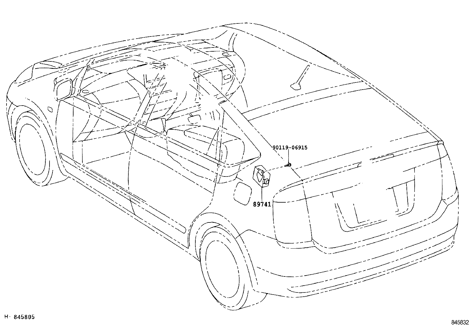 89741-47130 RECEIVER, DOOR CONTROL product image