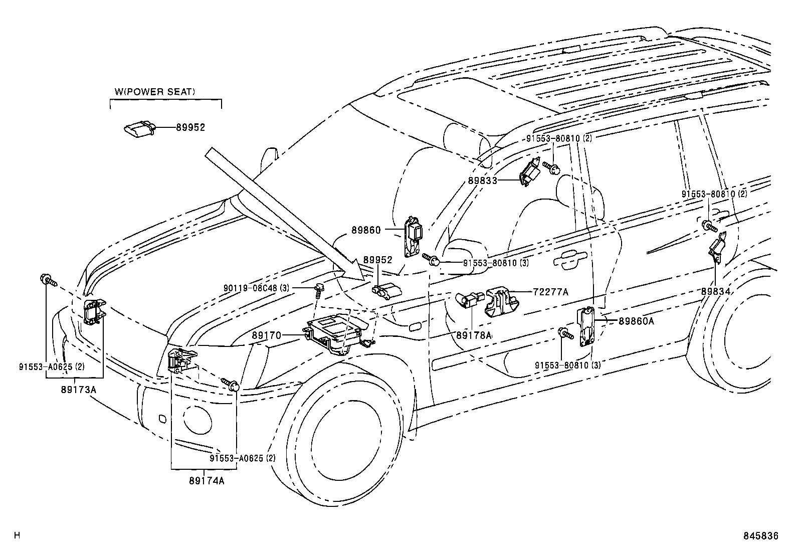 89170-48090 SENSOR ASSY, AIR BAG product image