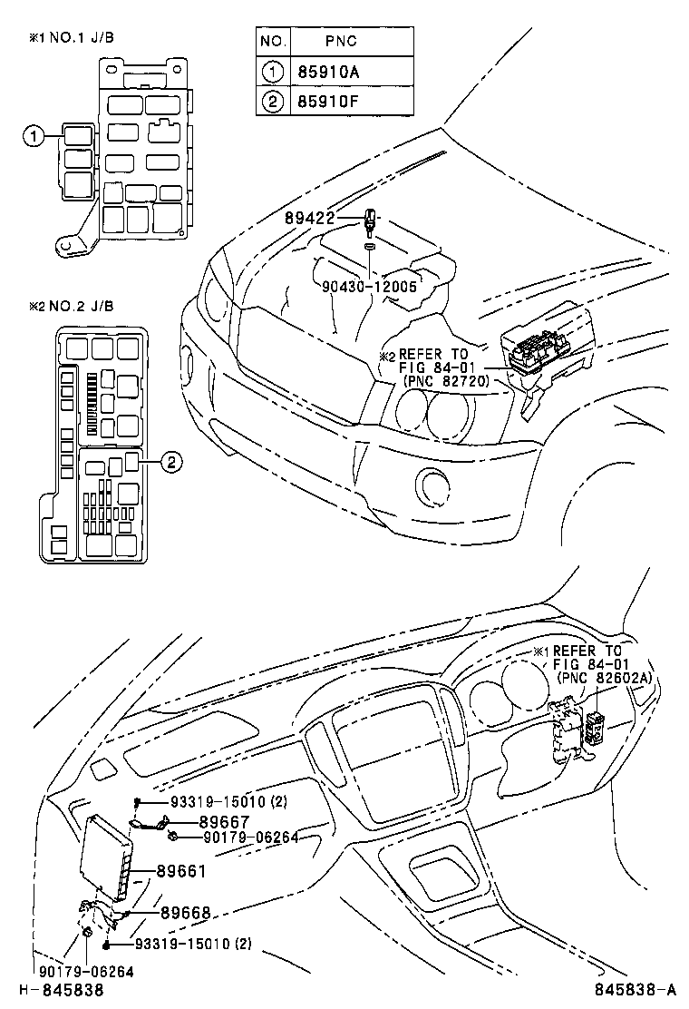 89667-48040 BRACKET, ENGINE CONTROL COMPUTER product image