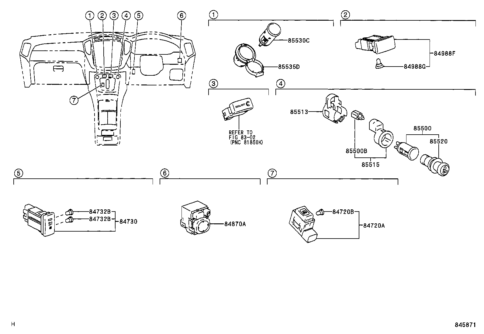 84040-48040 MASTER SWITCH ASSY,MULTIPLEX NETWORK product image