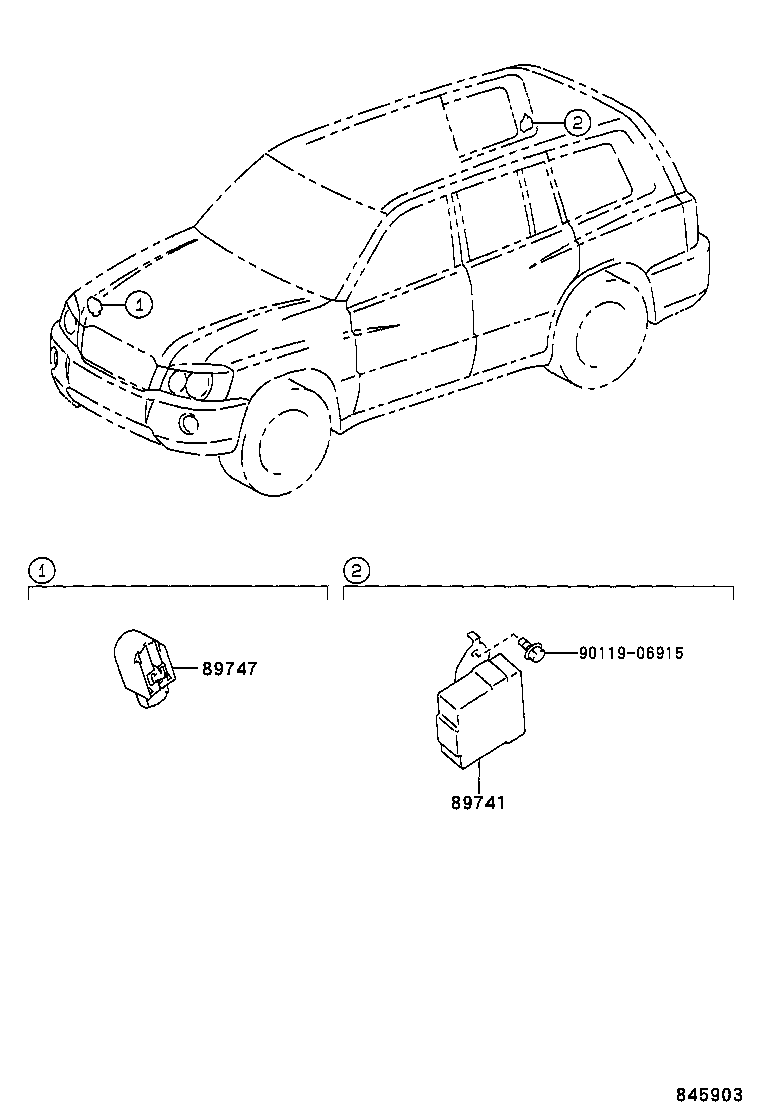 89741-48210 RECEIVER, DOOR CONTROL product image