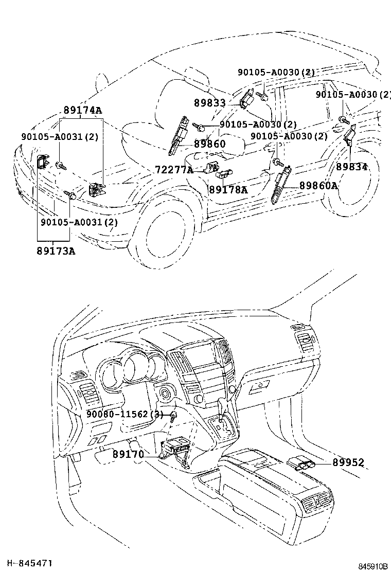 89170-0E010 SENSOR ASSY, AIR BAG product image