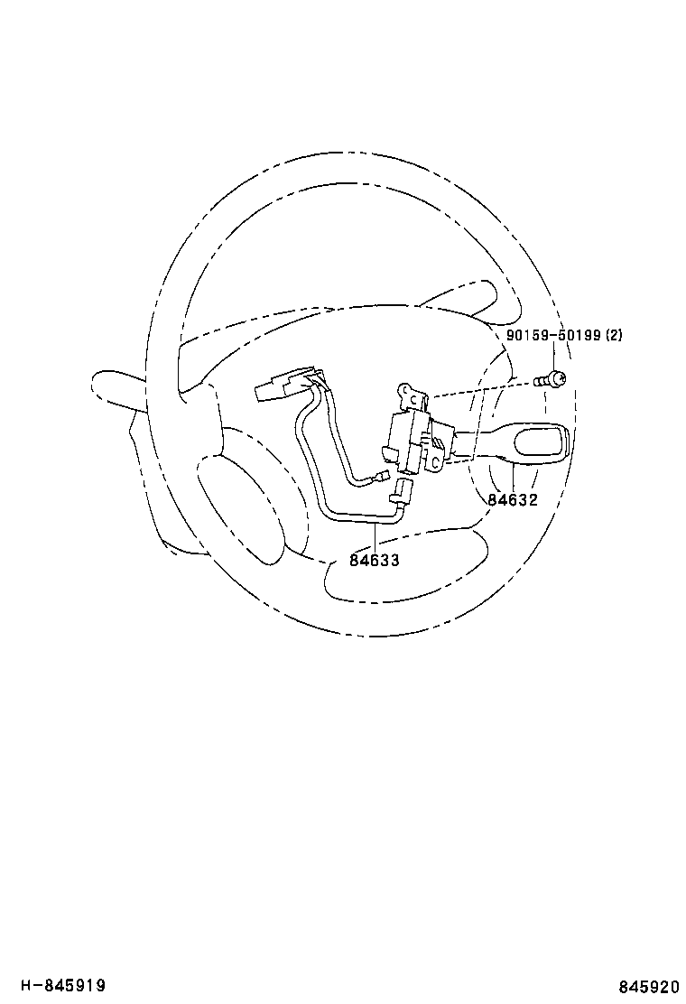 84633-34010 WIRE, CRUISE CONTROL SWITCH product image