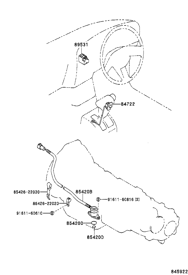 82125-35100 WIRE, TRANSMISSION product image