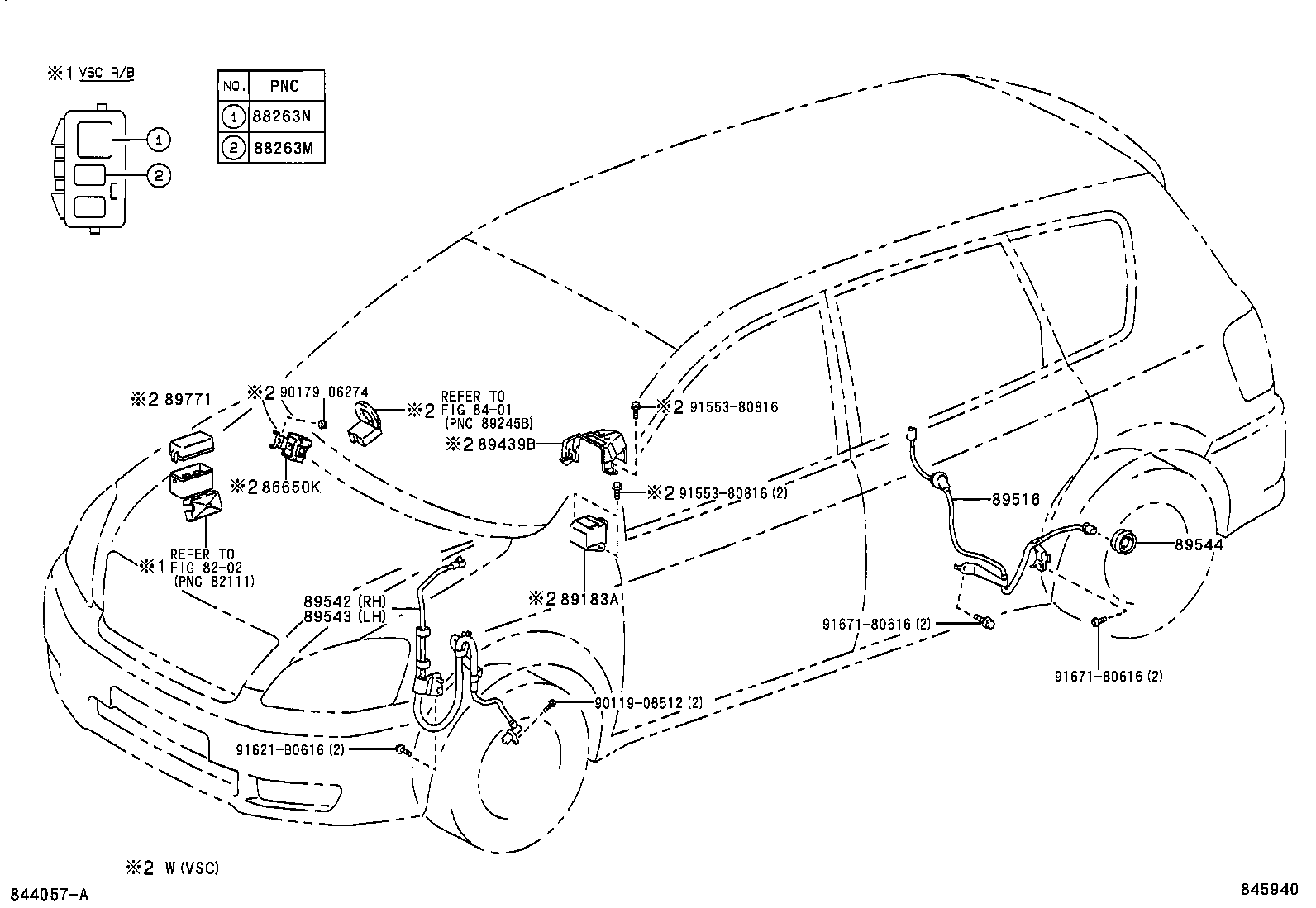 89516-44070 WIRE, SKID CONTROL SENSOR product image