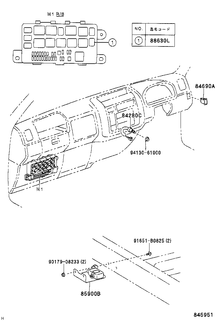 85900-37080 RELAY ASSY, CONTROL UNIT product image
