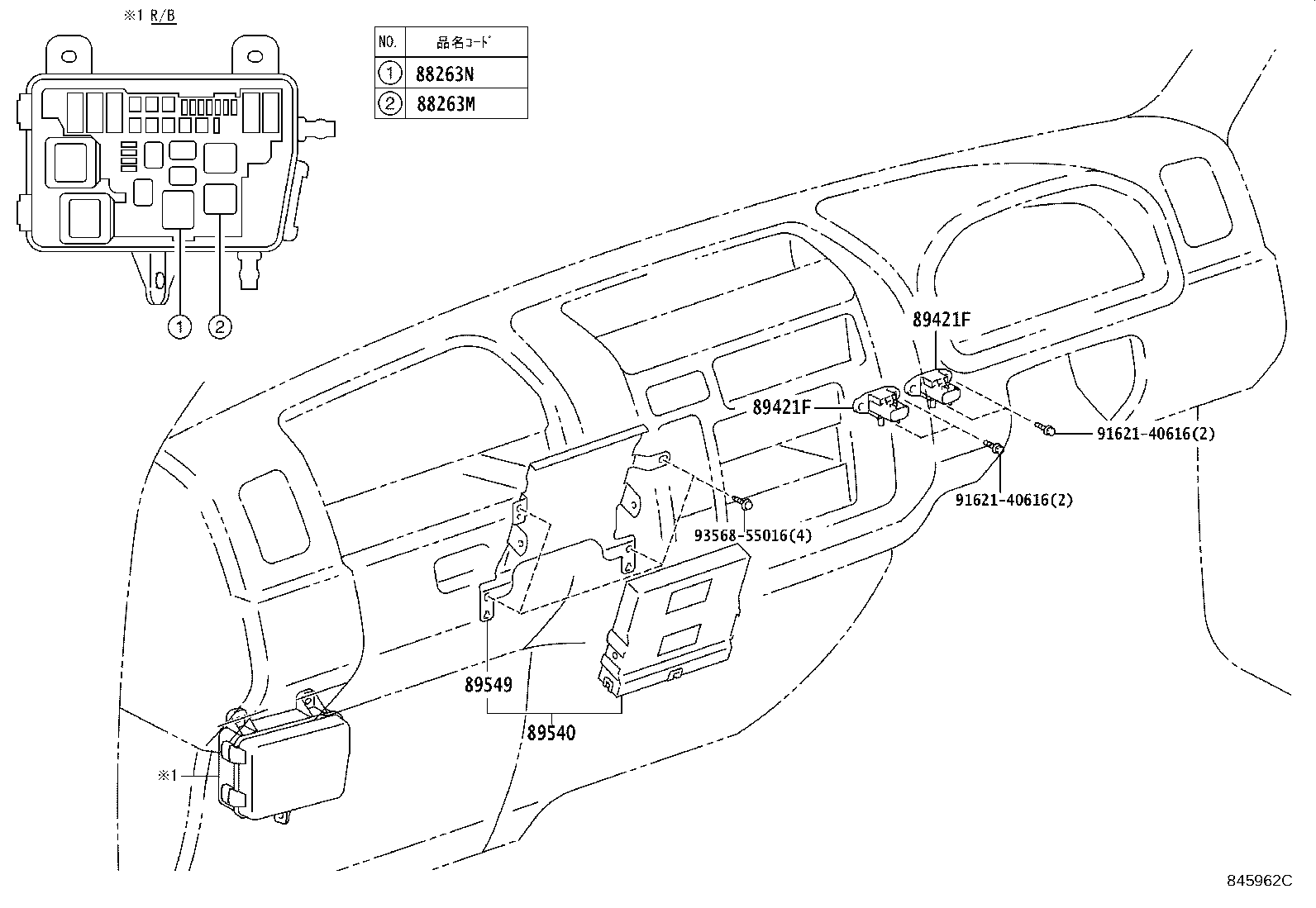 89545-37060 SENSOR, SPEED, REAR RH product image