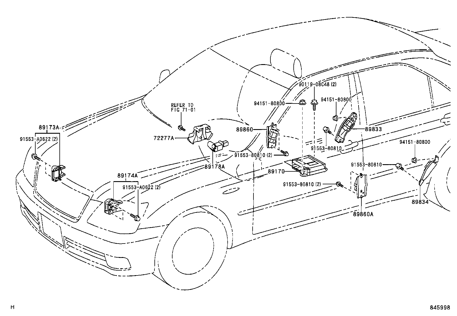 89170-30420 SENSOR ASSY, AIR BAG product image