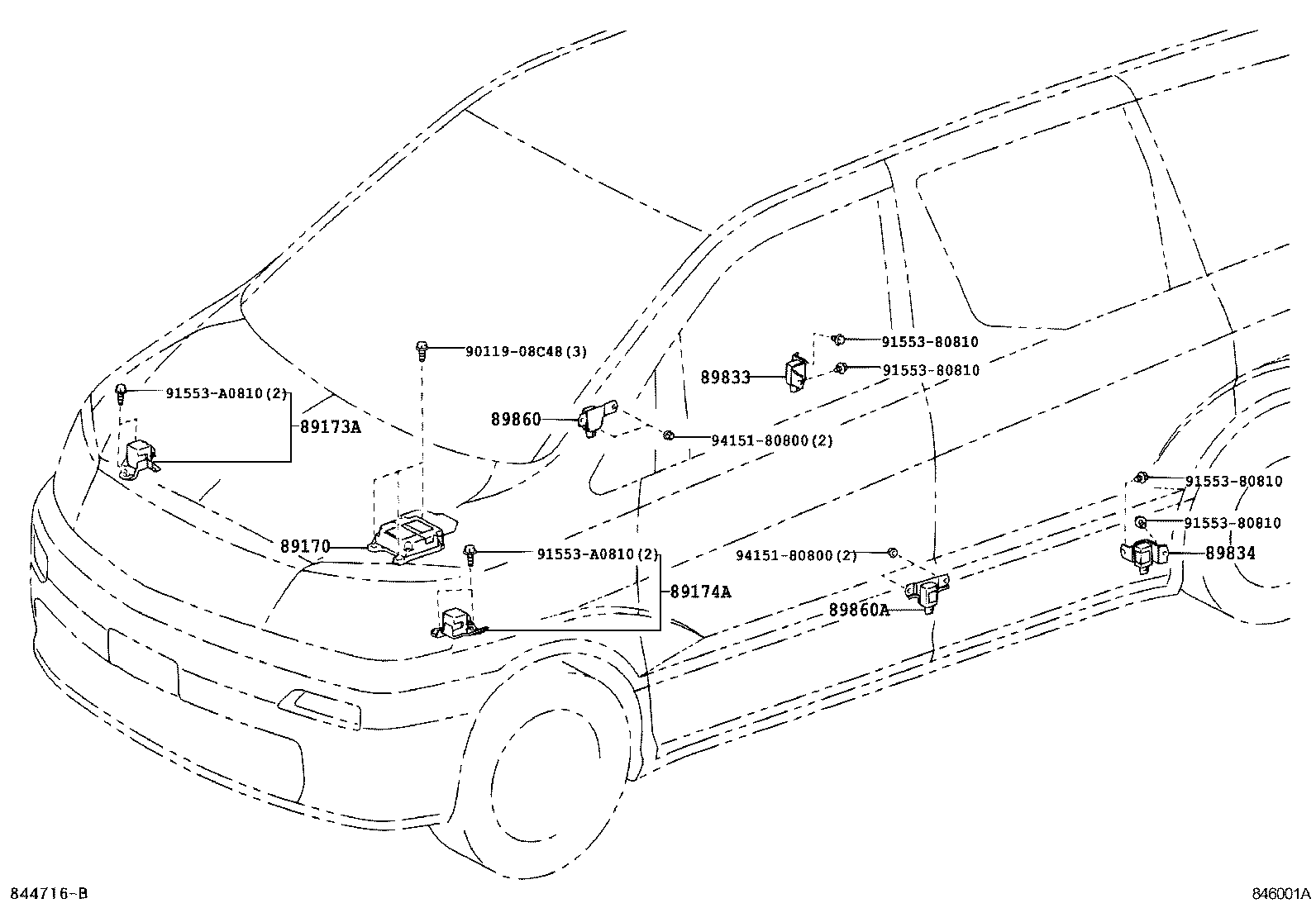 89170-58030 SENSOR ASSY, AIR BAG product image