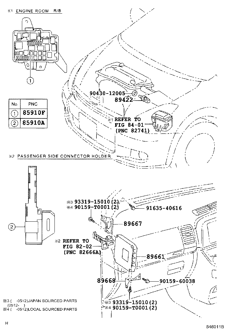 89668-68010 BRACKET, ENGINE CONTROL COMPUTER, NO.2 product image