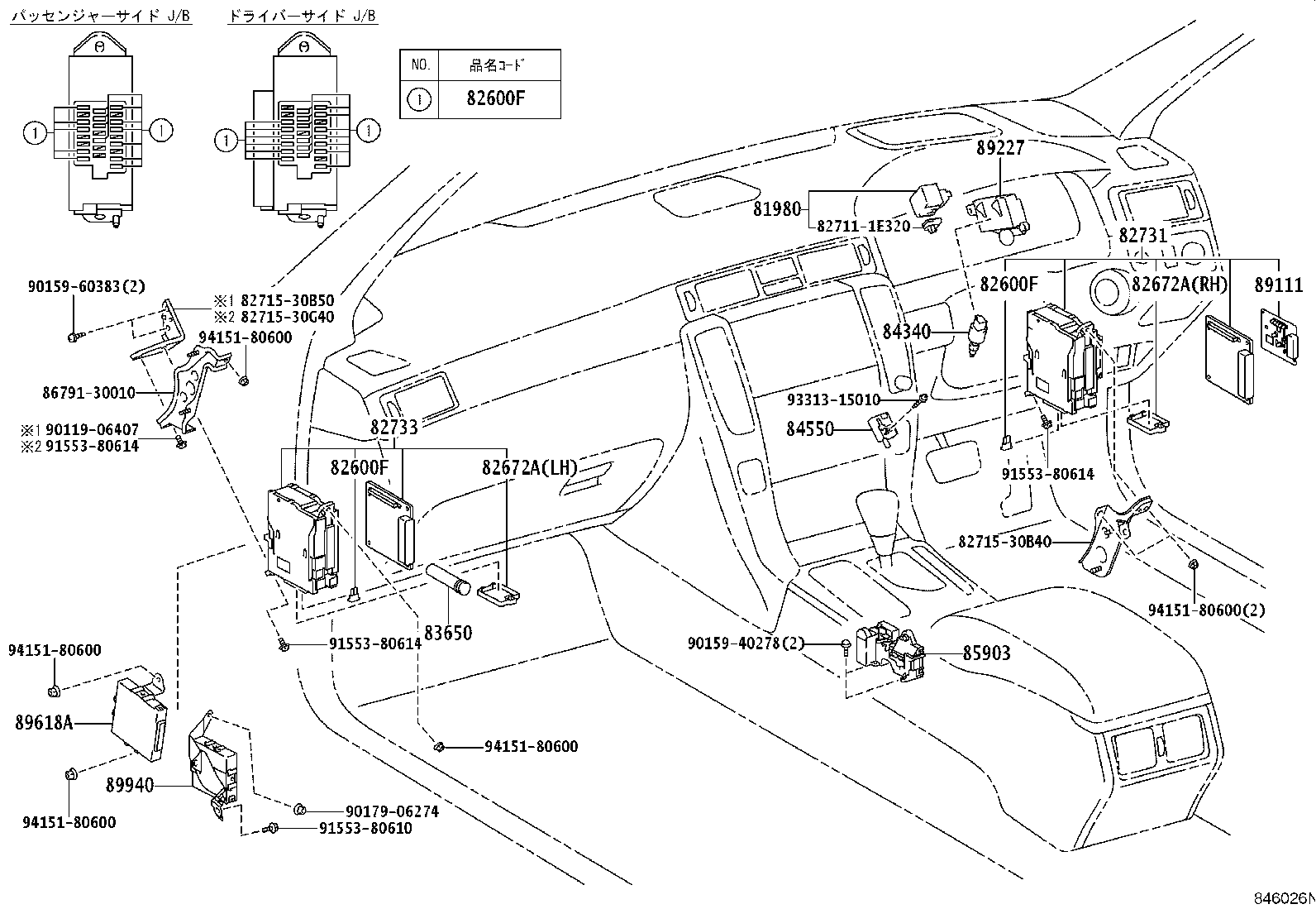84140-30330 SWITCH ASSY, HEADLAMP DIMMER product image