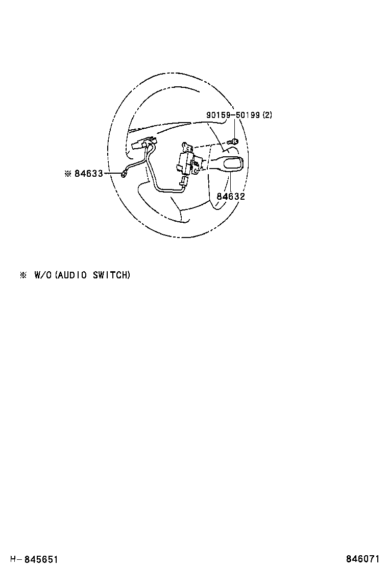 84633-64010 WIRE, CRUISE CONTROL SWITCH product image