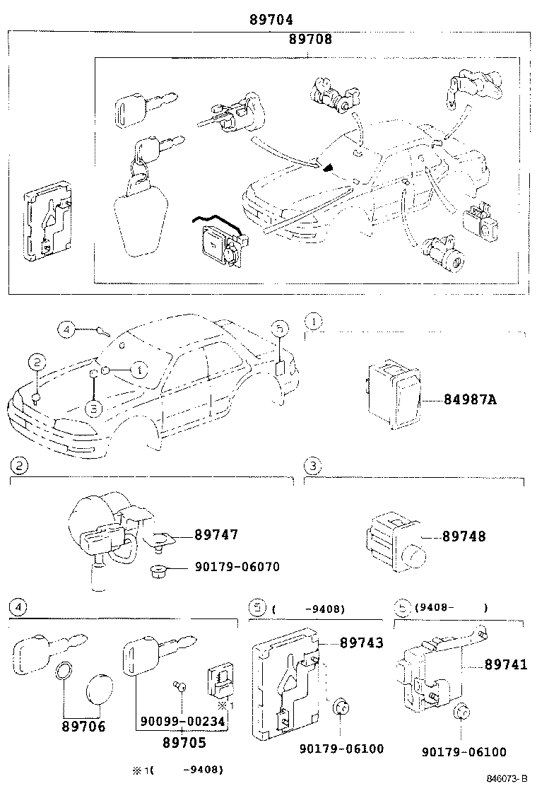 89741-33120 RECEIVER, DOOR CONTROL product image