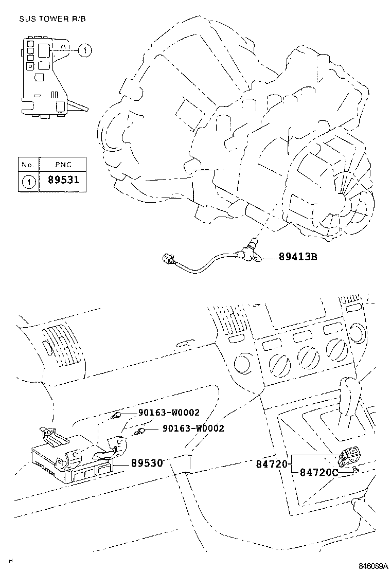 84720-0F010 SWITCH ASSY, PATTERN SELECT product image