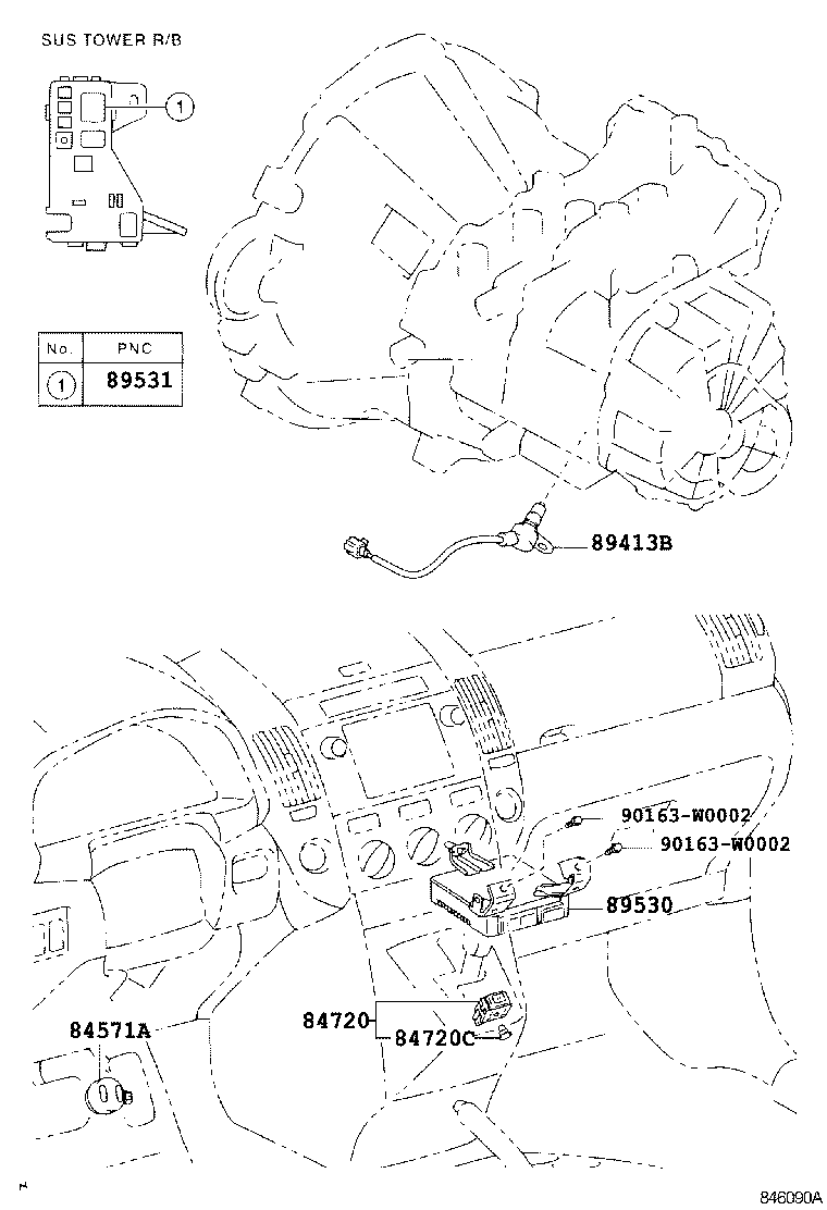 84720-0F010 SWITCH ASSY, PATTERN SELECT product image
