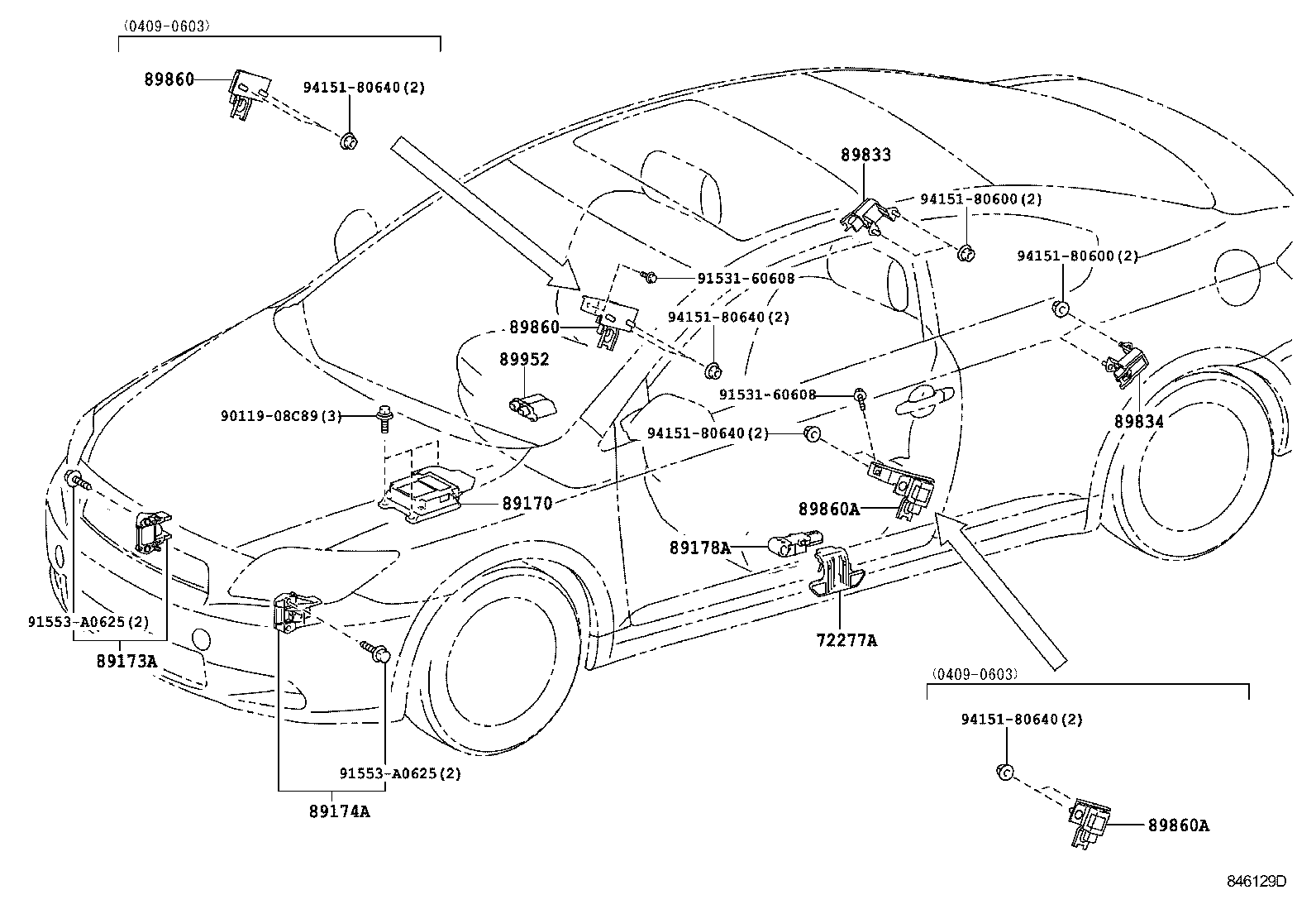 89170-21070 SENSOR ASSY, AIR BAG product image